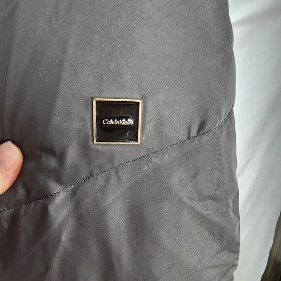 Calvin Klein Women's Black Down Puffer Zipper Front Jacket Size M Hooded - Picture 5 of 16